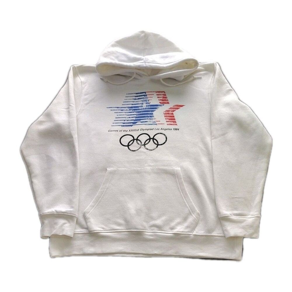 Vintage Olympics Hoodie 2XL Games XXIIIrd Los Angeles 1984 Authentic Heritage